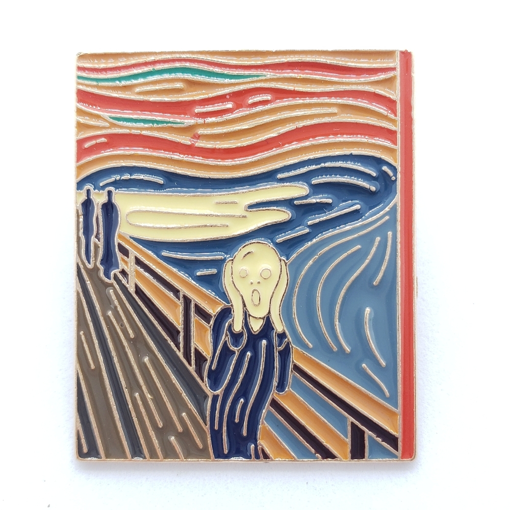 {5/$25} "The Scream" painting enamel pin